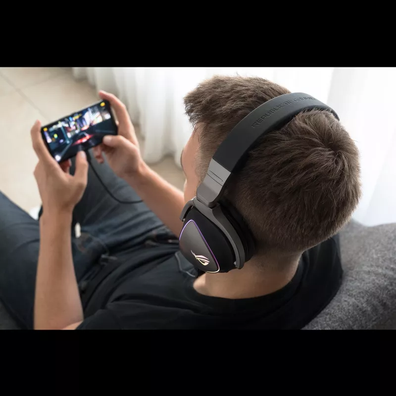 ASUS ROG Delta ausinės laidinės antausinės žaidimams juodos