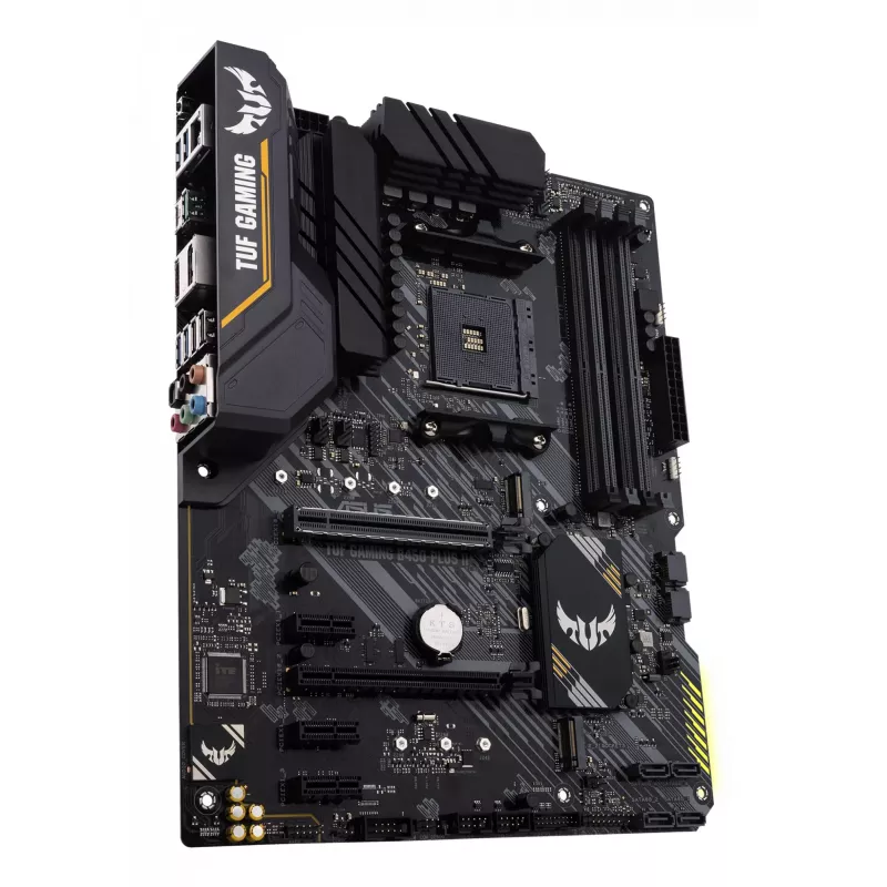 Motininė plokštė ASUS TUF GAMING B450-PLUS II ATX, AMD B450, Socket AM4, 4×DIMM DDR4, 128GB, 1×M.2, 6×SATA, HDMI 2.0b, DP1.2, Gigabit LAN