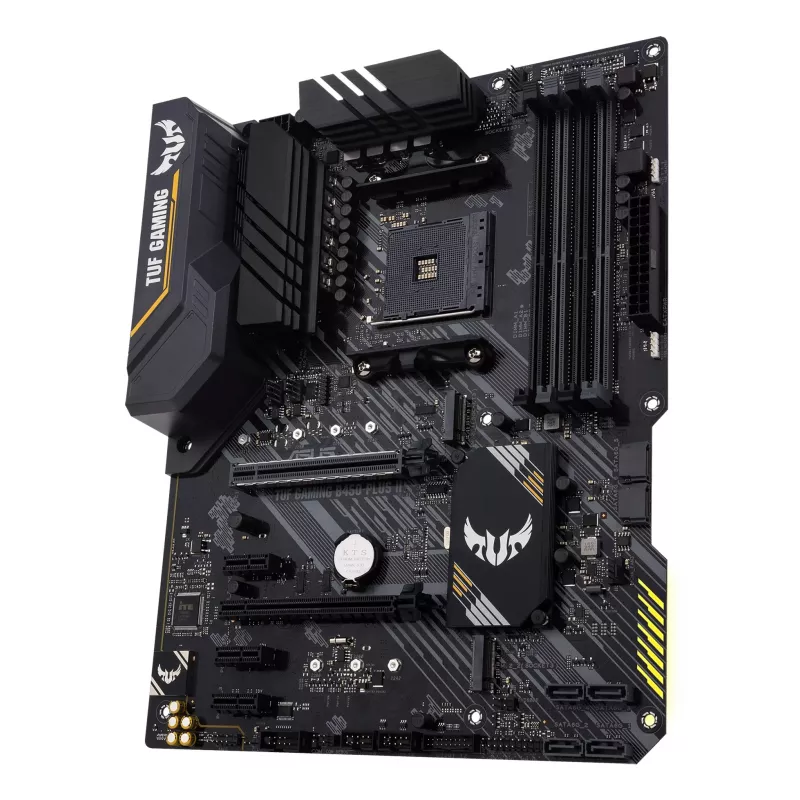 Motininė plokštė ASUS TUF GAMING B450-PLUS II ATX, AMD B450, Socket AM4, 4×DIMM DDR4, 128GB, 1×M.2, 6×SATA, HDMI 2.0b, DP1.2, Gigabit LAN