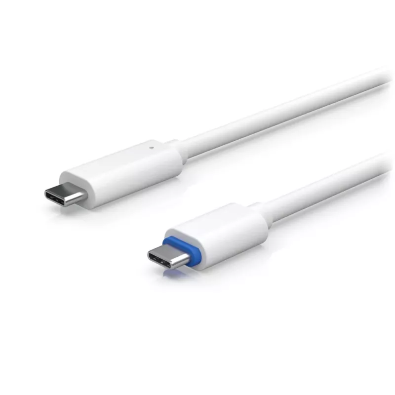PoE adapteris UBIQUITI UACC-ADAPTER-POE-USBC — 48V įvestis, 5V 0,25A išvestis, kompaktiškas 30,4×30,4×95 mm, baltas