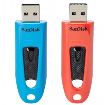 WESTERN DIGITAL SanDisk Cruzer Ultra 64GB USB 3.0 atmintukas raudonas dviejų rinkinys