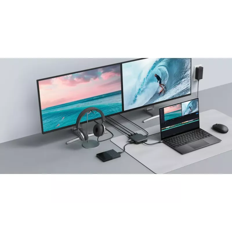 Targus HD USB4 Mobile Dock, juodas, laidinis