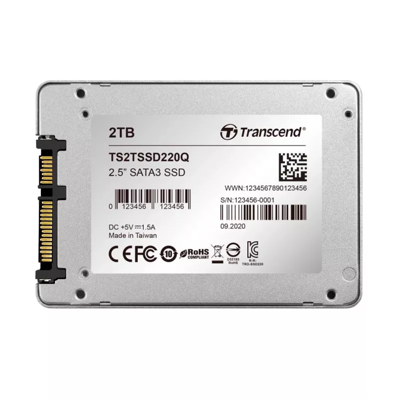 TRANSCEND SSD SSD220q 2TB SATA III 6 Gb/s Qlc NAND Flash