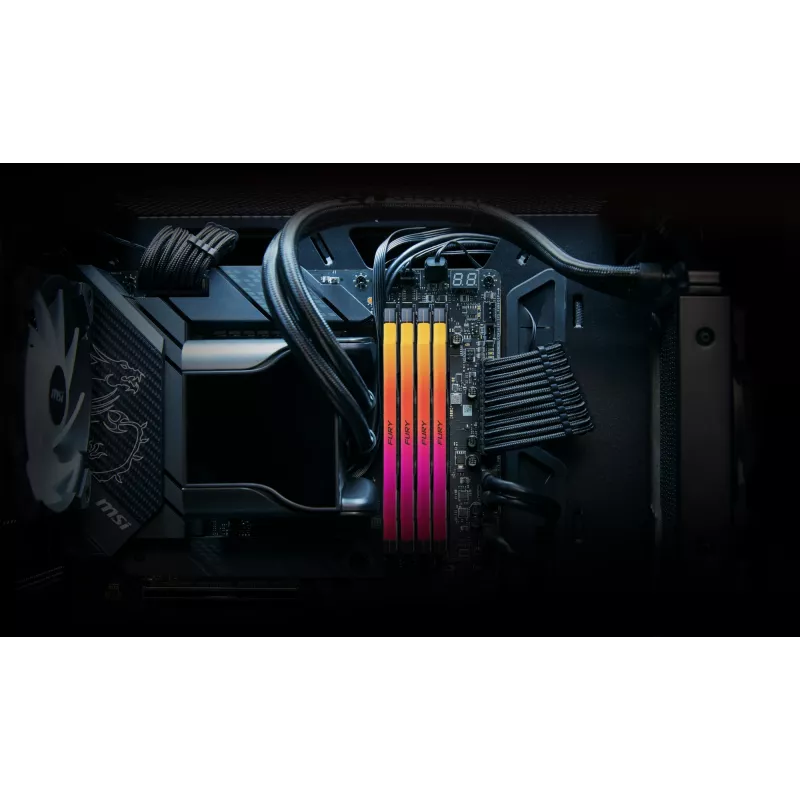 Kingston FURY 32GB (2x16GB) DDR5 6400MT/s CL32 DIMM Renegade RGB atmintis