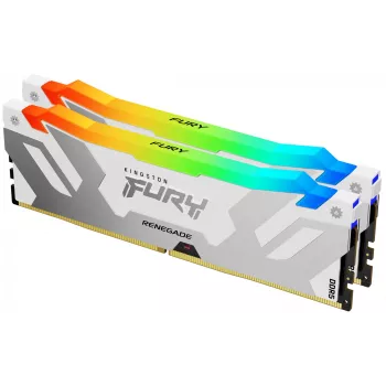 Kingston FURY Renegade RGB DDR5 64GB (2x32GB) 6400MT/s CL32 baltas atminties rinkinys