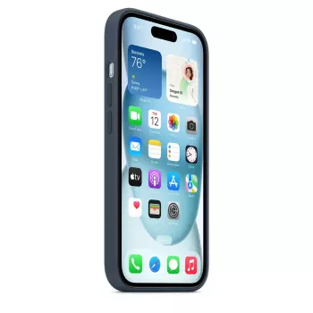 Dangtelis Apple iPhone 15 Silikoninis su MagSafe Storm Blue
