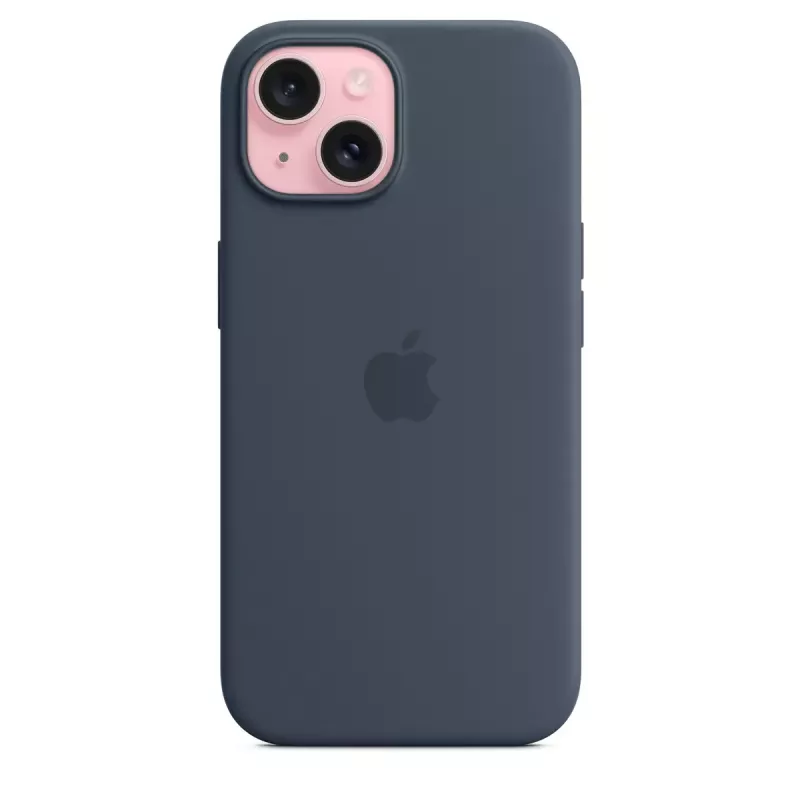 Dangtelis Apple iPhone 15 Silikoninis su MagSafe Storm Blue