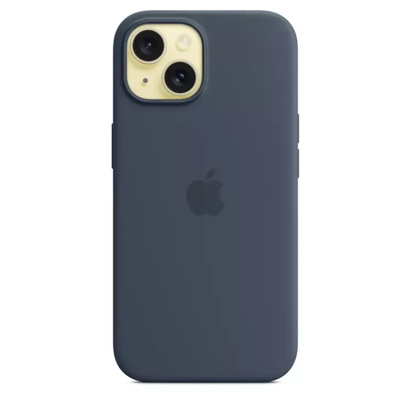 Dangtelis Apple iPhone 15 Silikoninis su MagSafe Storm Blue