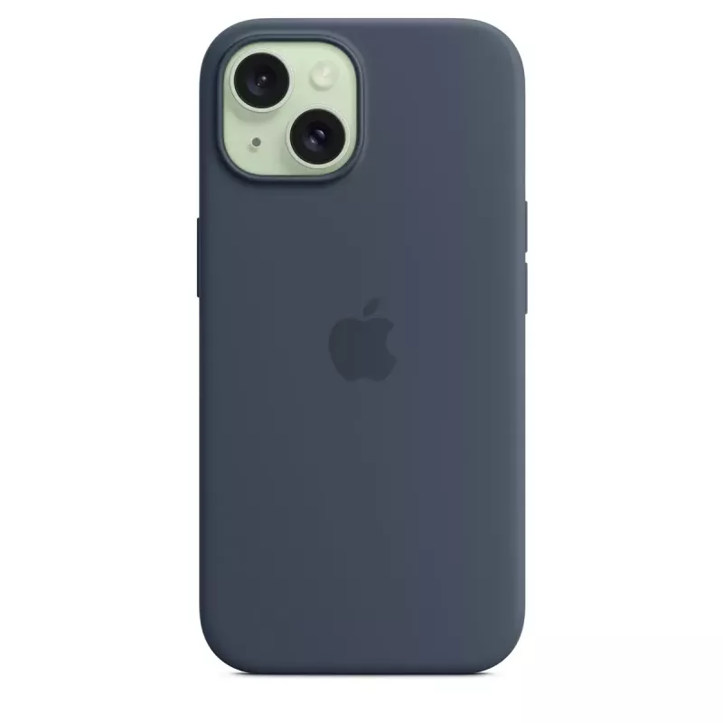 Dangtelis Apple iPhone 15 Silikoninis su MagSafe Storm Blue