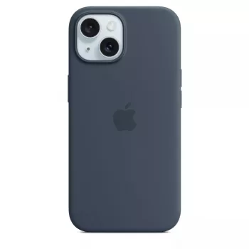 Dangtelis Apple iPhone 15 Silikoninis su MagSafe Storm Blue