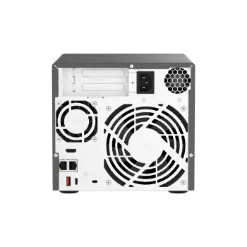 QNAP TVS-H474 NAS bokštinis Intel® Pentium® G7400 8 GB DDR4 0 TB QuTS hero Juoda