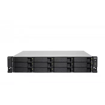 QNAP TS-H1886XU-RP-R2 NAS Rack (3U) Intel® Xeon® D D-1622 32 GB DDR4 0 TB QuTS hero Juoda, Pilka