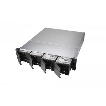 QNAP TS-H1886XU-RP-R2 NAS Rack (3U) Intel® Xeon® D D-1622 32 GB DDR4 0 TB QuTS hero Juoda, Pilka