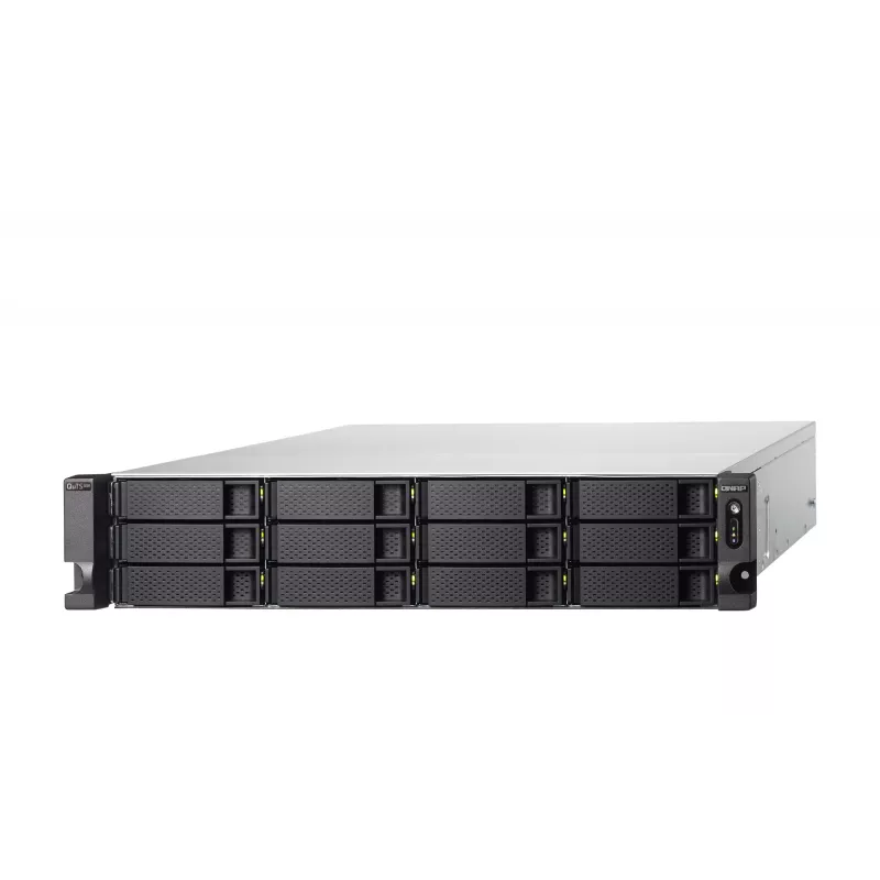 QNAP TS-H1886XU-RP-R2 NAS Rack (3U) Intel® Xeon® D D-1622 32 GB DDR4 0 TB QuTS hero Juoda, Pilka