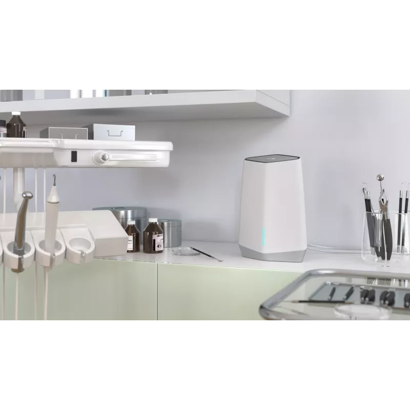 NETGEAR Orbi Pro WiFi 6 Tri-band tinklo sistema (SXK80) Tri-band (2,4 GHz / 5 GHz / 5 GHz) Wi-Fi 6 (802.11ax) Pilka, Balta 9 vidiniai