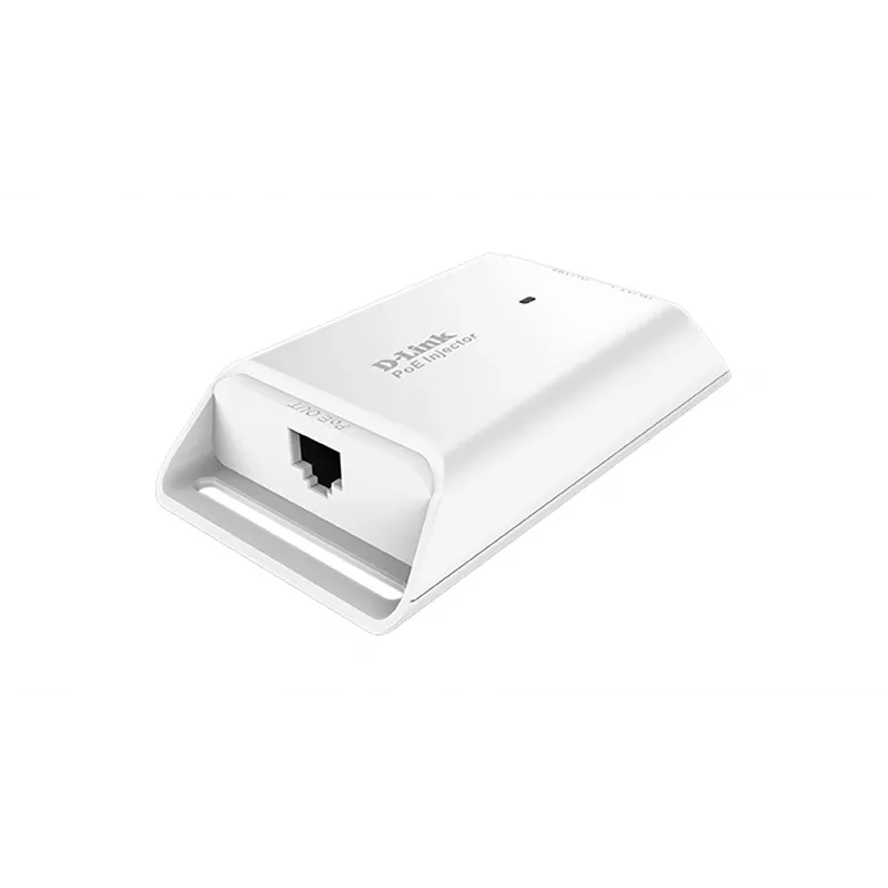 D-Link DPE-101GI vieno prievado Gigabit PoE injektorius, 10/100/1000 Mbit/s, 48 V, iki 19,2 W, 100 m, baltas