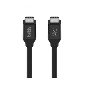 BELKIN USB4 kabelis USB-C / USB-C 40 Gbit/s 100W 0,8 m Juodas