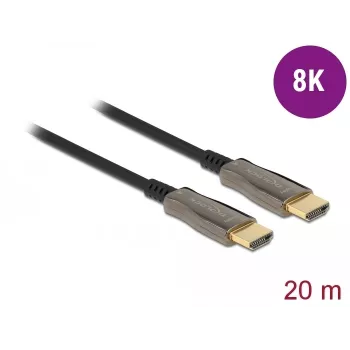 DELOCK Active Optical HDMI laidas - A Kištukas - A Kištukas - 8K 60 Hz - 20 m - Juoda