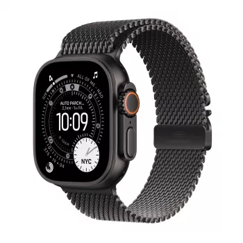 APPLE Watch Ultra 3 GPS + Cellular 49mm juodas titano korpusas su juodu titano Milan Loop apyranke