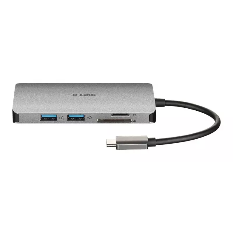 D-Link 8-in-1 USB-C Hub su HDMI / Ethernet / kortelių skaitytuvu / Power Delivery