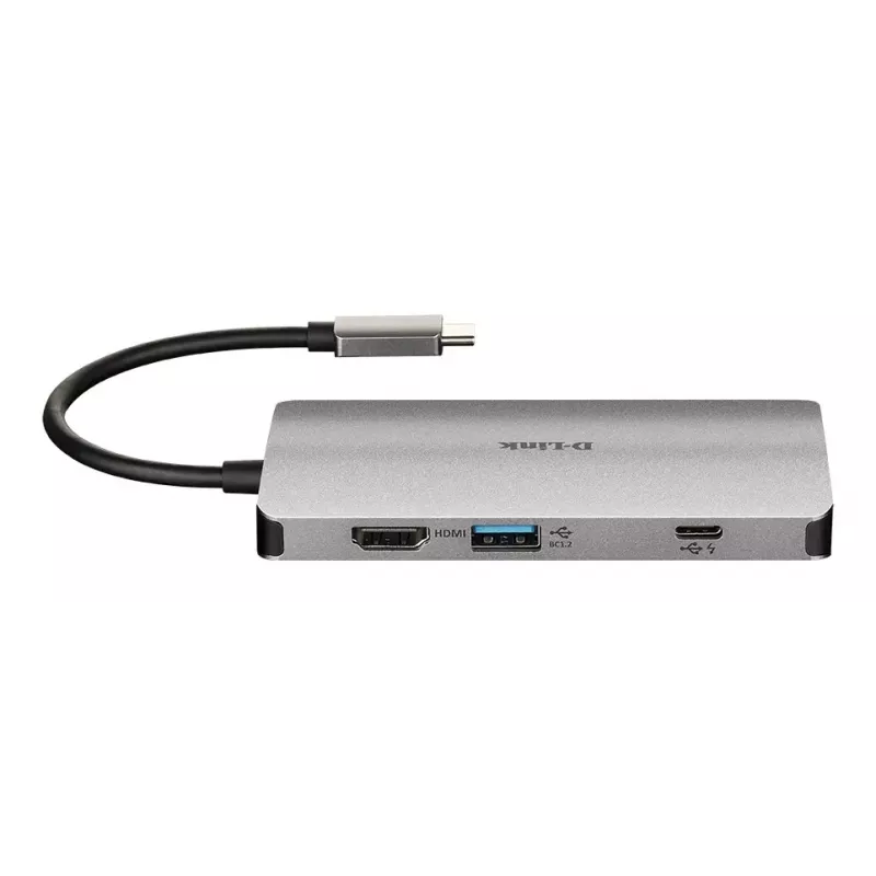 D-Link 8-in-1 USB-C Hub su HDMI / Ethernet / kortelių skaitytuvu / Power Delivery