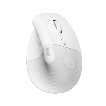 LOGITECH belaidė vertikali pelė Lift for Business, dešinei rankai, baltos spalvos