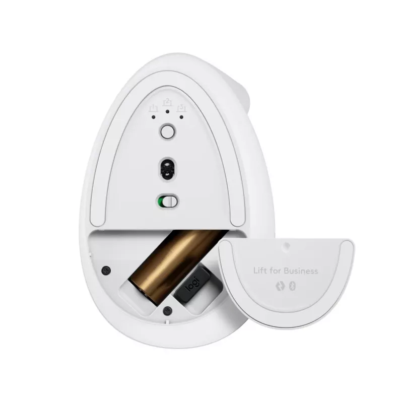 LOGITECH belaidė vertikali pelė Lift for Business, dešinei rankai, baltos spalvos