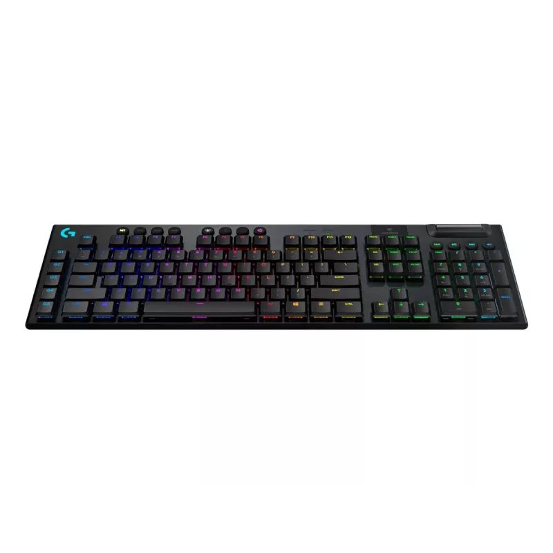 LOGITECH G915 Lightspeed belaidė RGB mechaninė klaviatūra žaidimams – juoda – QWERTZ Vokietijos išdėstymas – lytėjimo jungikliai