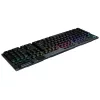 LOGITECH G915 Lightspeed belaidė RGB mechaninė klaviatūra žaidimams – juoda – QWERTZ Vokietijos išdėstymas – lytėjimo jungikliai
