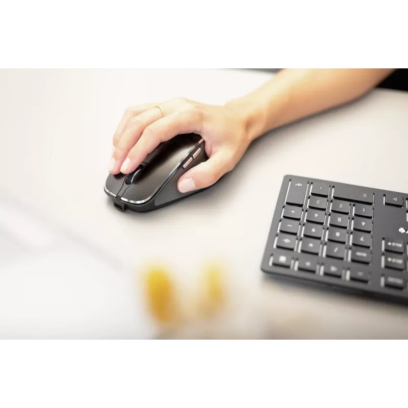 CHERRY DW 9500 SLIM belaidis klaviatūros ir pelės rinkinys RF Wireless + Bluetooth QWERTY anglų juoda, pilka