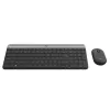 LOGITECH belaidė kompaktiška klaviatūra ir pelė MK470, grafito spalvos, AZERTY belgų išdėstymas