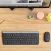 LOGITECH belaidė kompaktiška klaviatūra ir pelė MK470, grafito spalvos, AZERTY belgų išdėstymas