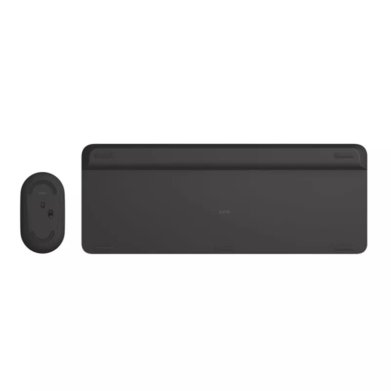 LOGITECH belaidė kompaktiška klaviatūra ir pelė MK470, grafito spalvos, AZERTY belgų išdėstymas
