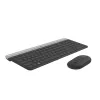 LOGITECH belaidė kompaktiška klaviatūra ir pelė MK470, grafito spalvos, AZERTY belgų išdėstymas