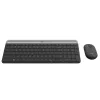 LOGITECH belaidė kompaktiška klaviatūra ir pelė MK470, grafito spalvos, AZERTY belgų išdėstymas