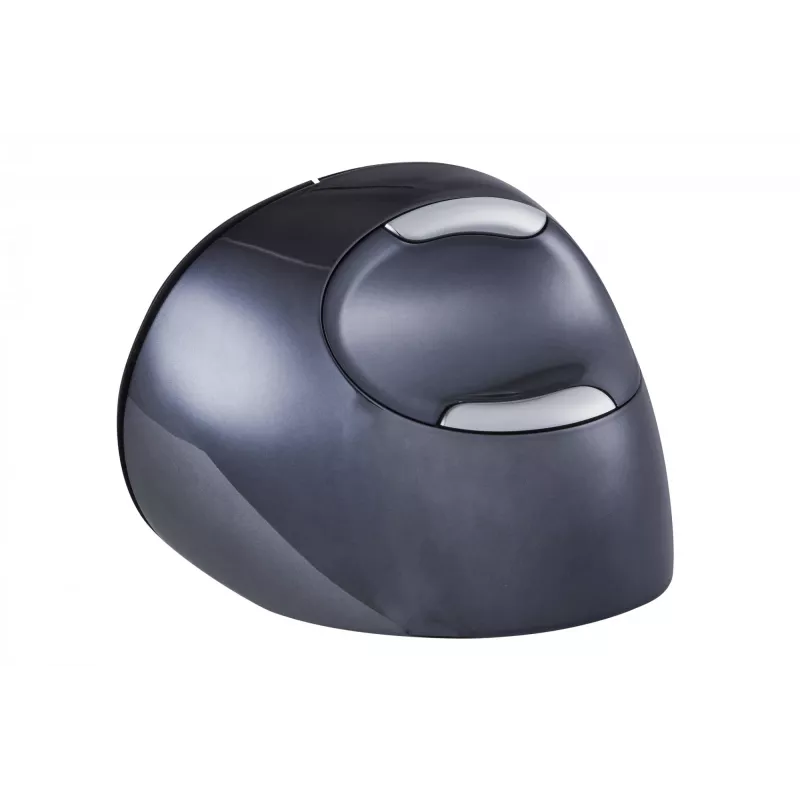 BakkerElkhuizen Evoluent D Medium Wireless, dešinė ranka, vertikalus dizainas, lazerinis, RF belaidis, 3200 DPI, juoda