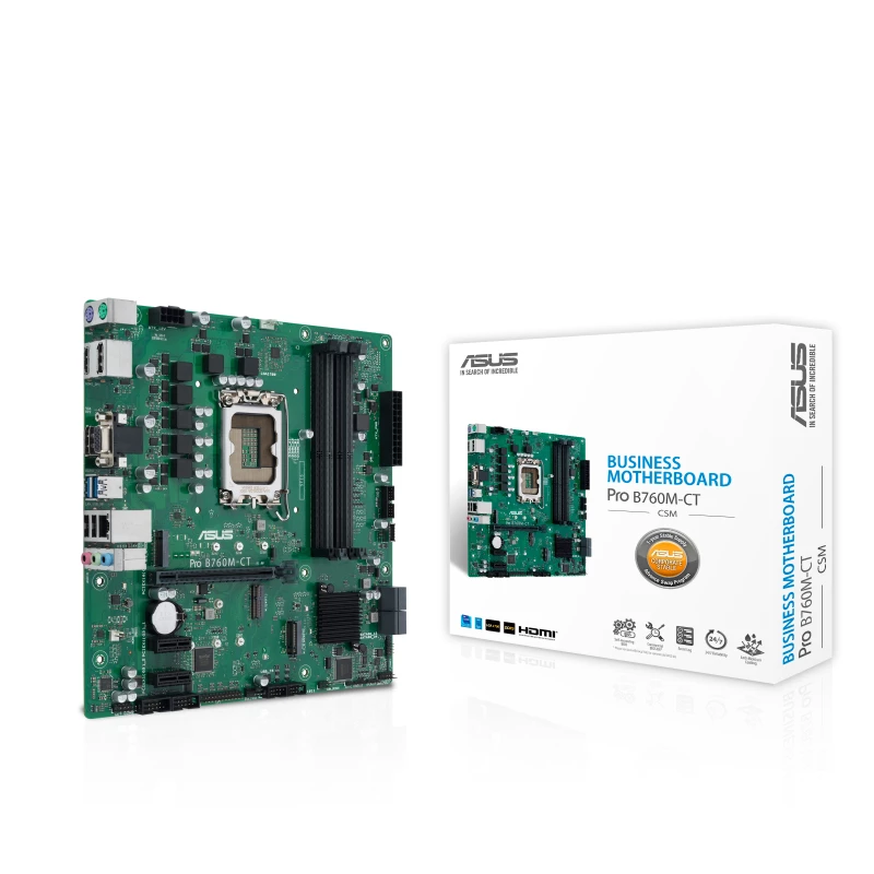 ASUS PRO B760M-CT-CSM Intel B760 LGA 1700 micro ATX pagrindinė plokštė verslui