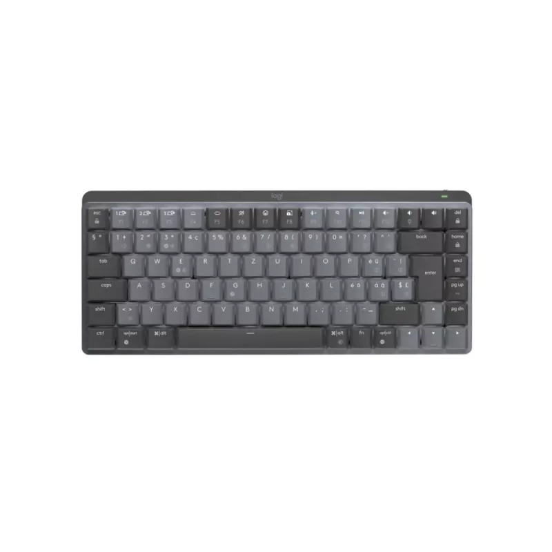 LOGITECH Mx Mechanical Mini Minimalist belaidė apšviesta klaviatūra - Graphite Tactile Quiet Qwertz Suisse