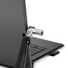 Kensington NanoSaver Keyed Dual Head Laptop Lock, 1.8 m, raktinis, anglinis plienas, juoda, nerūdijantis plienas