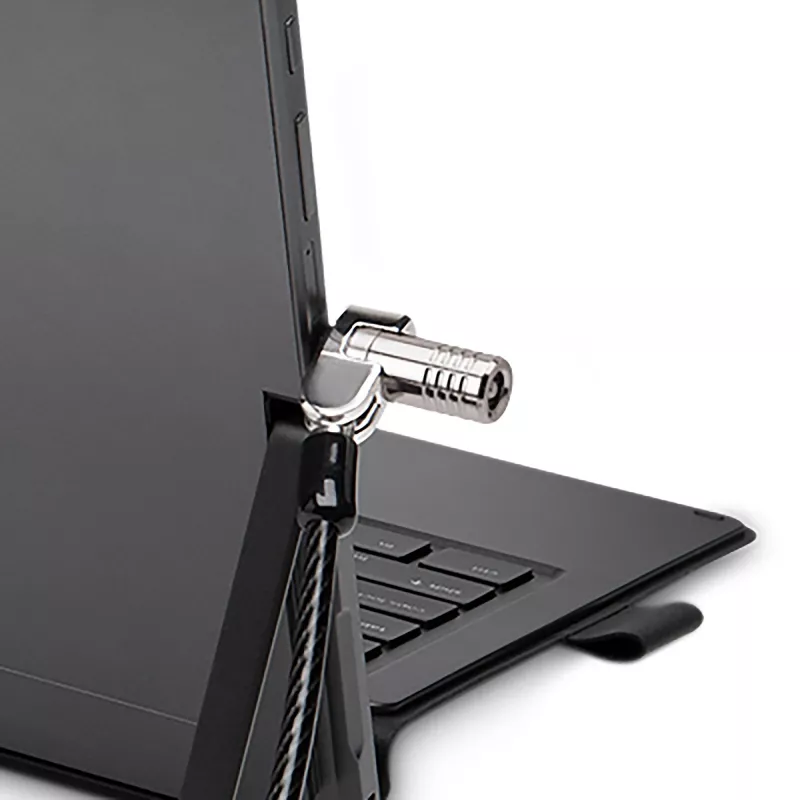 Kensington NanoSaver Keyed Dual Head Laptop Lock, 1.8 m, raktinis, anglinis plienas, juoda, nerūdijantis plienas