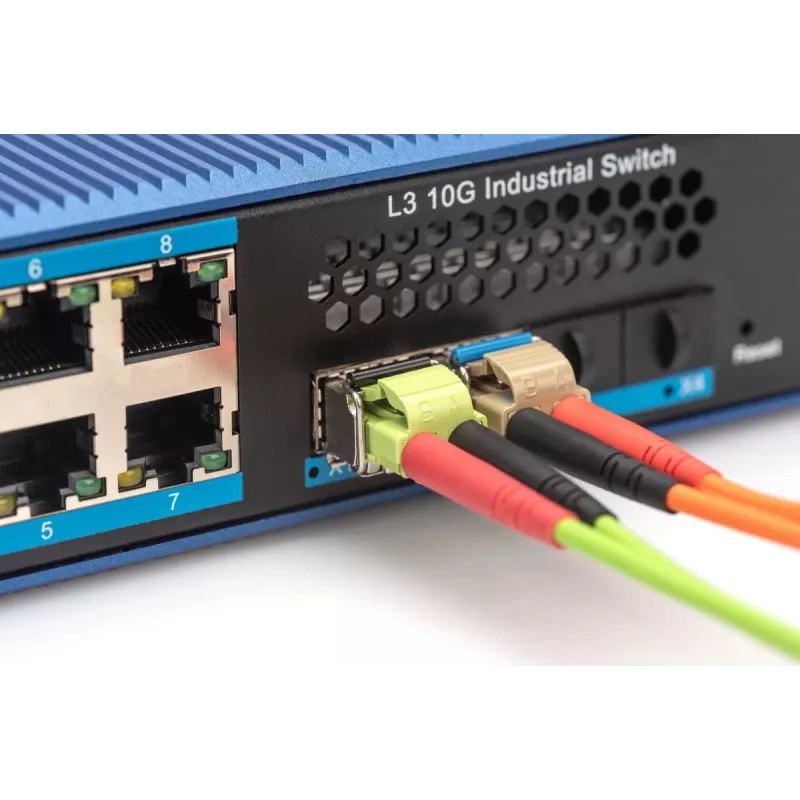 DIGITUS 1.25 Gbps SFP modulis, iki 550 m daugiamodis, LC Duplex jungtis, pramoninė versija, 1000Base-SX, 850 nm