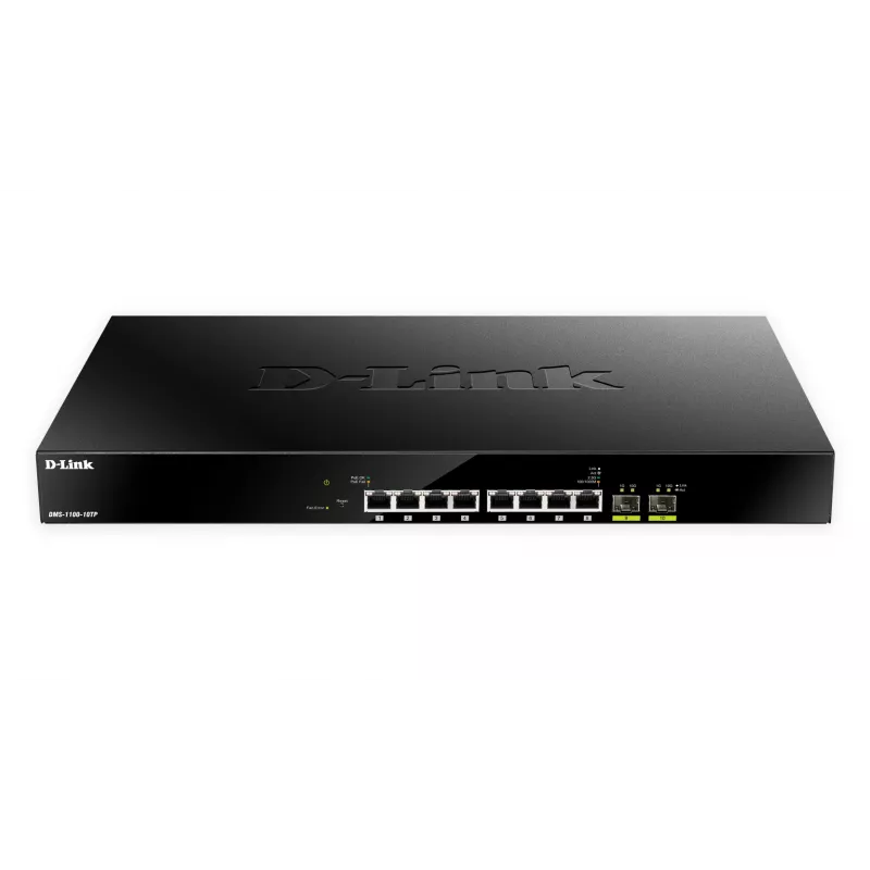 D-Link 10-Portų Multi-Gigabit PoE+ Smart Managed Switch, valdomas, L2, 2.5G Ethernet (100/1000/2500), Power over Ethernet (PoE), montavimas į stelažą, 1U