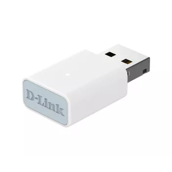 D-Link AC1300 Wi-Fi 5 USB adapteris, laidinis ir belaidis, USB, WLAN, Wi-Fi 5 (802.11ac), baltas
