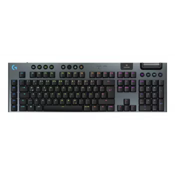 LOGITECH G915 X Lightspeed Low Profile belaidė žaidimų klaviatūra, juoda, Clicky, QWERTZ vokiškas išdėstymas