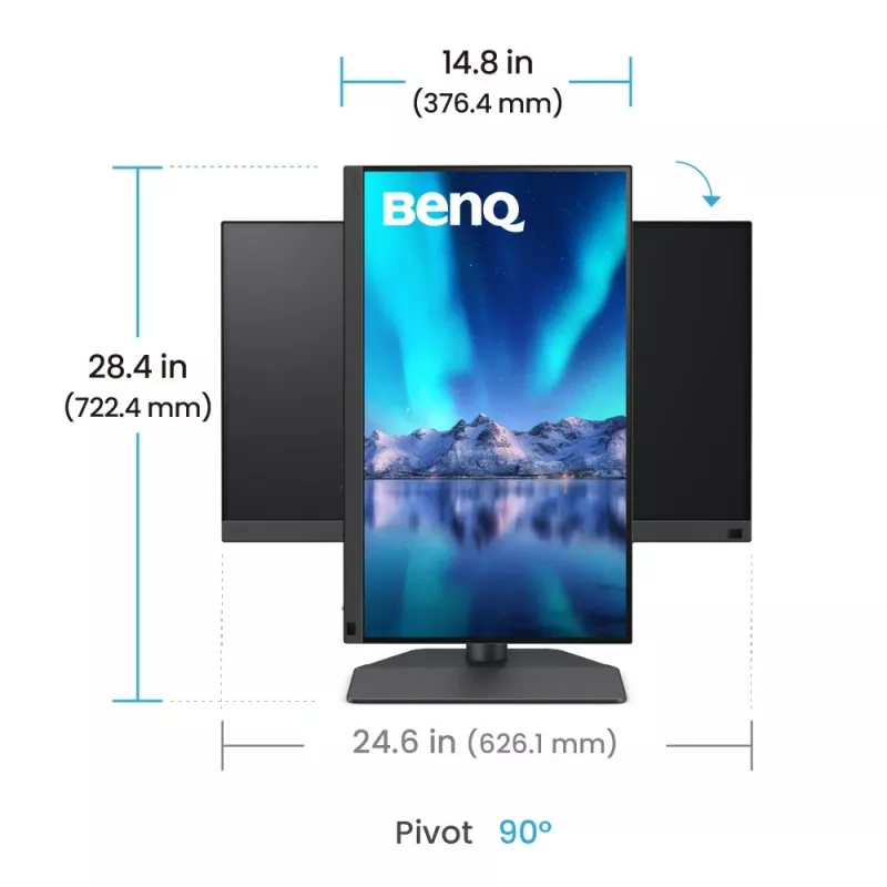 BenQ SW242Q profesionalus monitorius 61,2 cm (24,1 colio) 2560 x 1600 pikselių WQXGA LED juodas