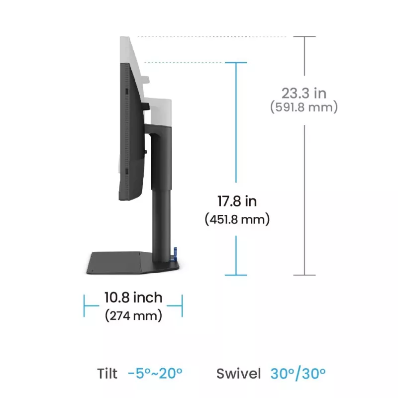 BenQ SW242Q profesionalus monitorius 61,2 cm (24,1 colio) 2560 x 1600 pikselių WQXGA LED juodas