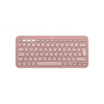 LOGITECH Pebble Keys 2 K380s - Kompaktiška belaidė Bluetooth klaviatūra - Tonal Rose - Qwerty Int