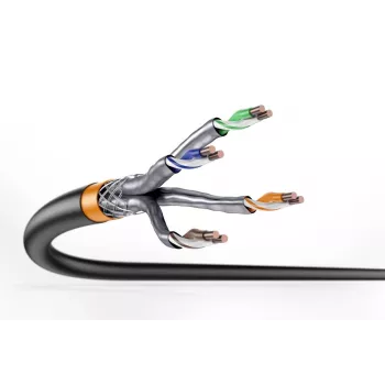 DIGITUS lauko montavimo kabelis - Cat 7 - S/FTP - AWG 23/1 - 1000m - Juodas
