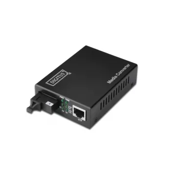 DIGITUS Media keitiklis, vienmodis, BiDi, WDM Gigabit Ethernet, Tx1310nm / Rx1550nm SC jungtis, iki 20 km
