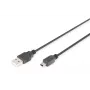 DIGITUS USB 2.0 jungiamasis laidas, tipas A - mini B (5 kontaktais) M/M, 1m, juodas